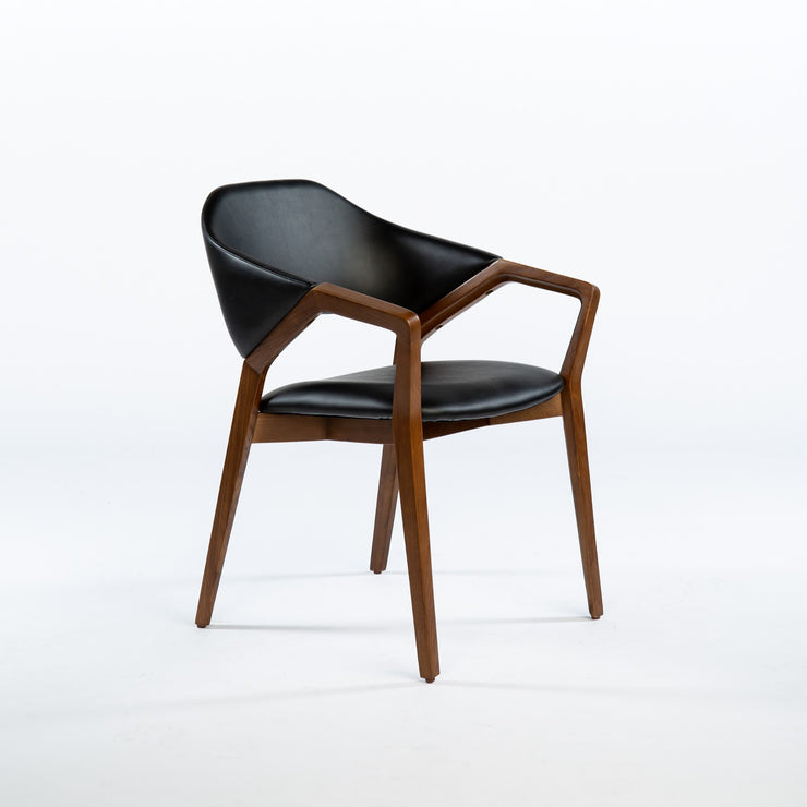 Mila Chair Black with walnut