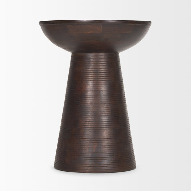Novell Dark Brown Pedestal table
