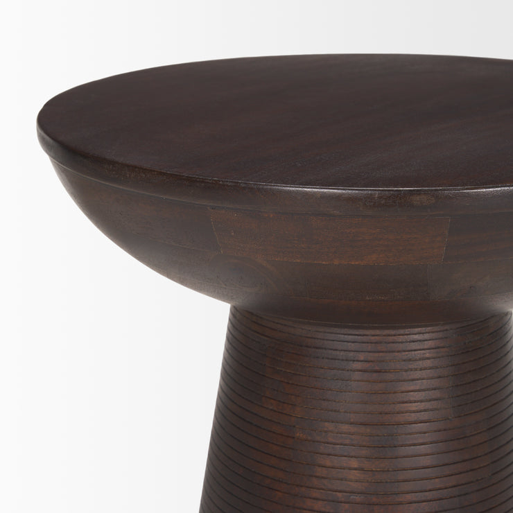 Novell Dark Brown Pedestal table