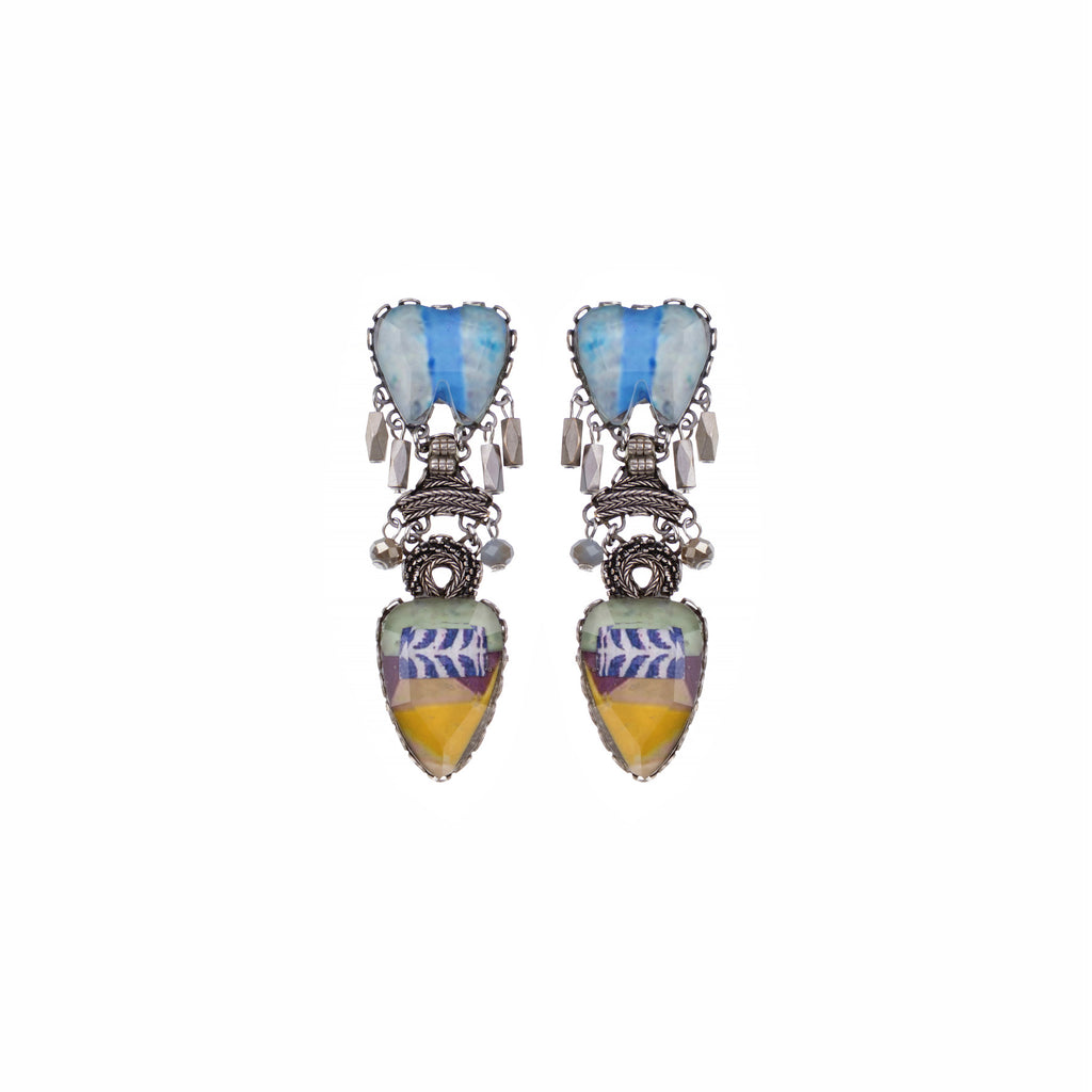 Ayala Bar Ice Princess Nasuki blue yellow white earrings Karger