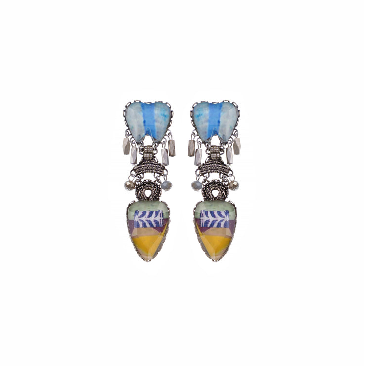 Ayala Bar Ice Princess Nasuki blue, yellow, white earrings