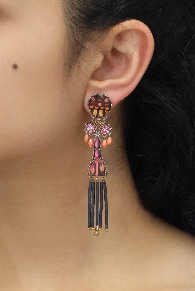 Ayala Bar Rosy Clay, Traffelle Earrings