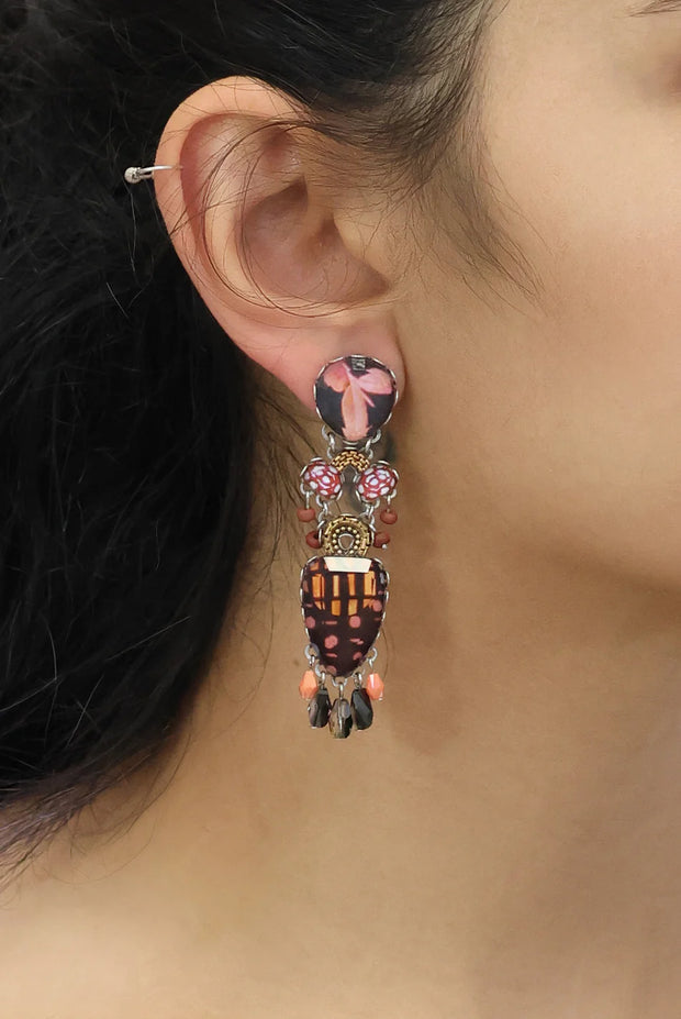 Ayala Bar Rosy Clay, Veloura Earrings