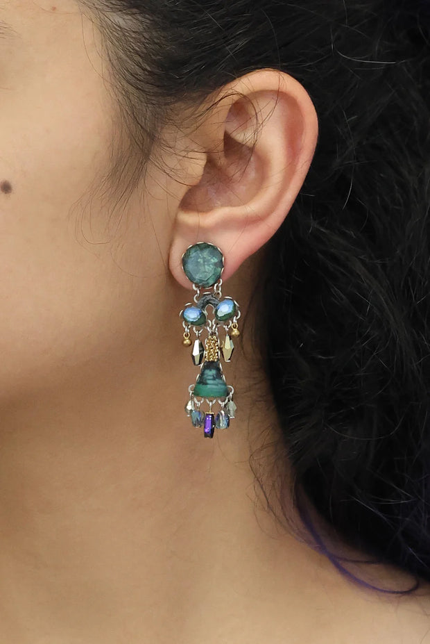 Ayala Bar Emerald Reflection, Jadiva Earrings