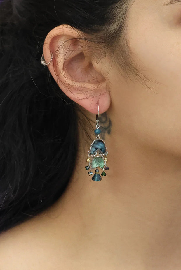 Ayala Bar Emerald Reflection, Silvenia Earrings