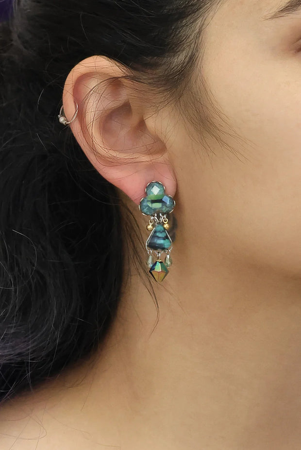 Ayala Bar Emerald Reflectiont, Luniverde Earrings