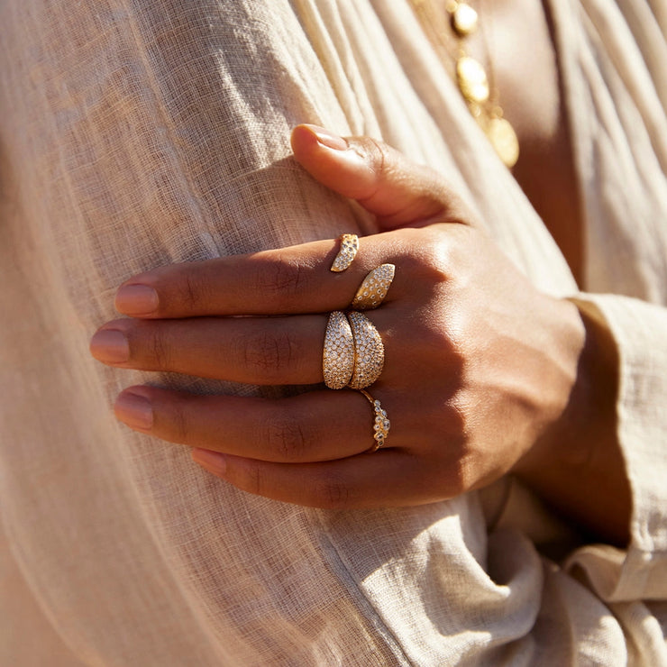 Rhea Ring waterproof gold plate