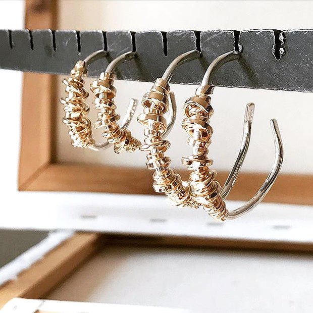 Classic Coiled Hoops gold filled S