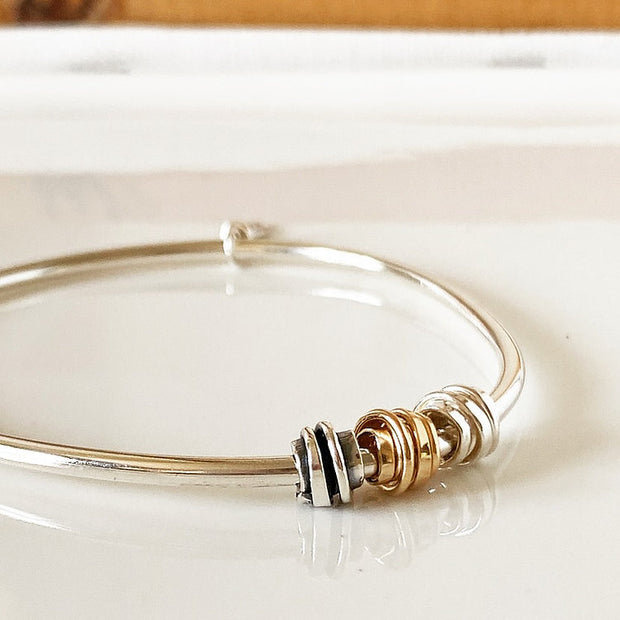 Coiled light weight Bangle 14K filled
