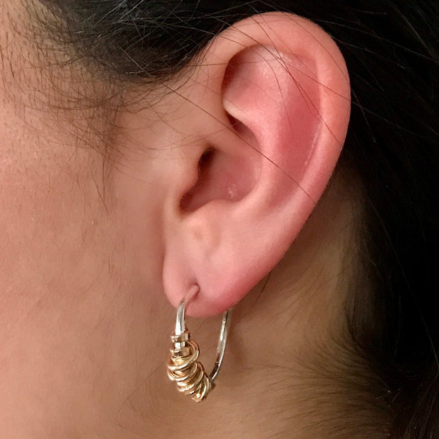 Classic Coiled Hoops gold filled S