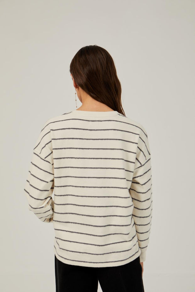Mus & Bombon Aldea striped round neck organic cotton sweater