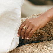 Amelia Trio Dark Green Ring