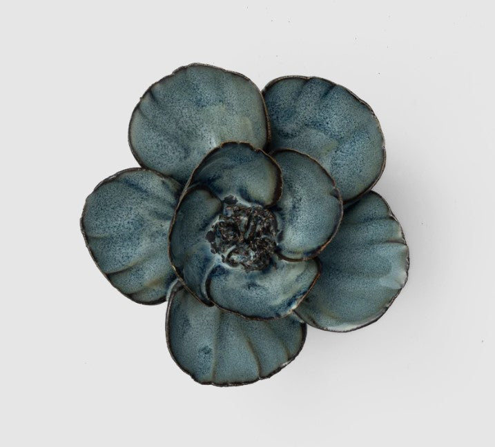 Chive Ceramic Flower Blue Poppy