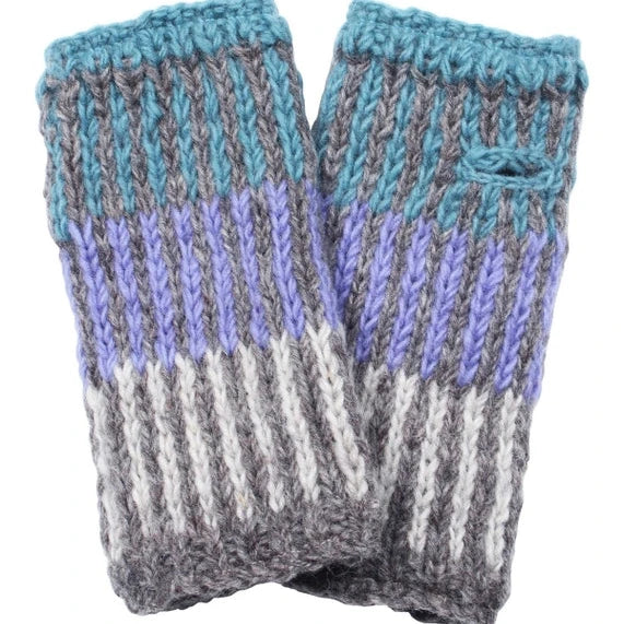 Blue Wool Handwarmers