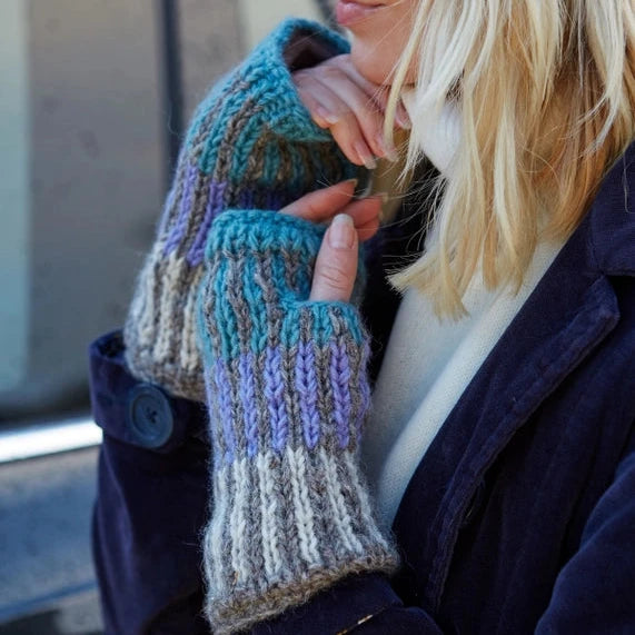 Blue Wool Handwarmers