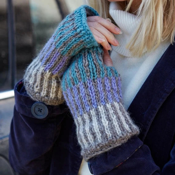 Blue Wool Handwarmers