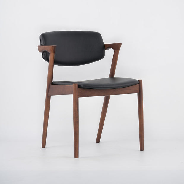 Brera Chair Black with walnut