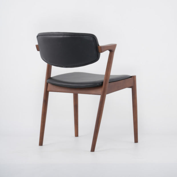 Brera Chair Black with walnut