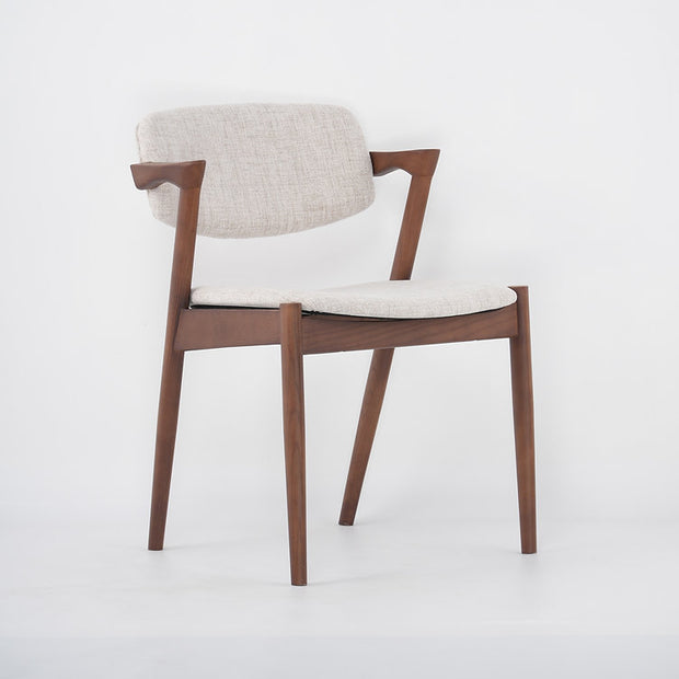 Brera Chair cream with walnut