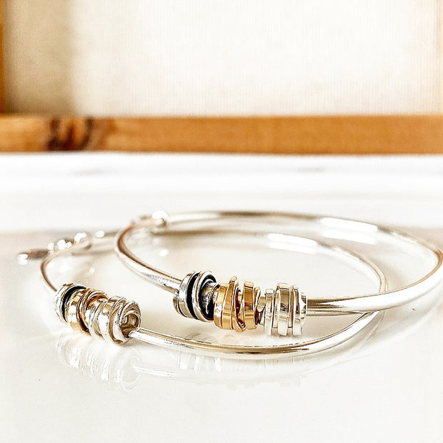 Coiled light weight Bangle 14K filled