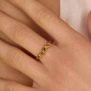Kore Green Ring waterproof gold plate