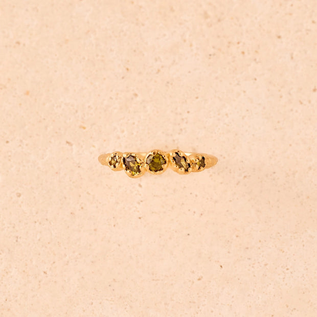 Kore Green Ring waterproof gold plate