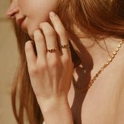 Kore Green Ring waterproof gold plate