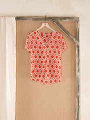 Blouse with poppies eco friendly viscose