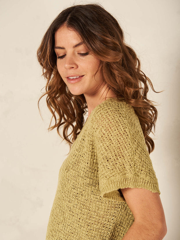 Organic cotton loose knit sweater