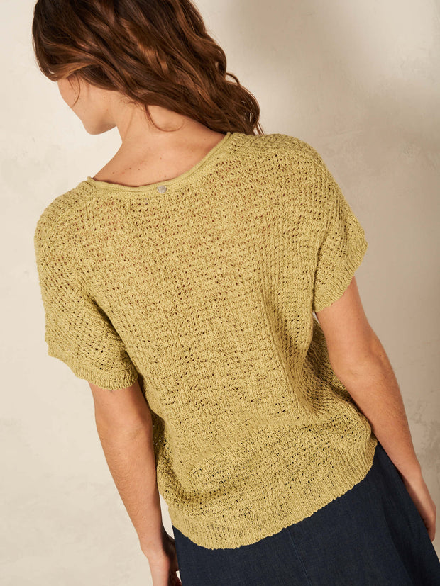 Organic cotton loose knit sweater