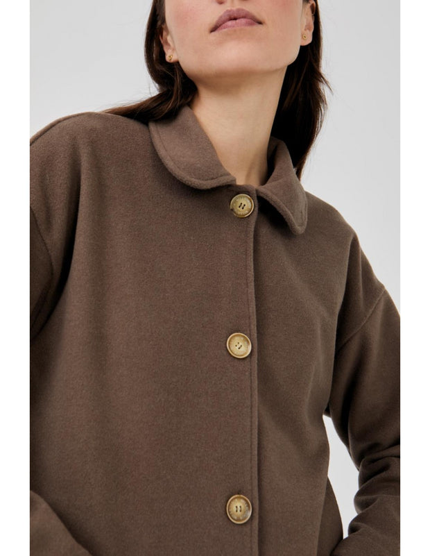 Mus & Bombon ' 'Villanua' waist length coat in soft brown