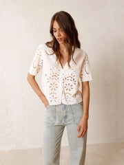 Organic cotton embroidered shirt