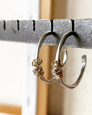 Wavy coiled earrings gold filled Medium
