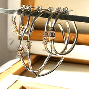 Wavy coiled earrings gold filled Medium