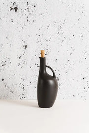Stoneware olive oil bottle