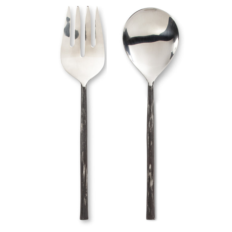 Salad Servers with Forged Handle