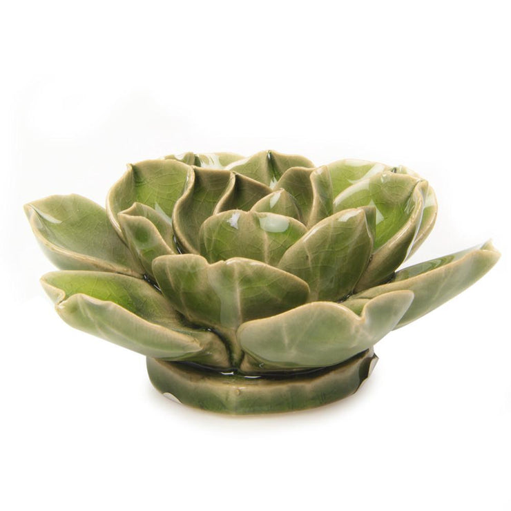 Ceramic Flower - Green Med
