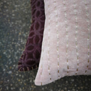 Cushion Cover Velvet, Kantha Stitch