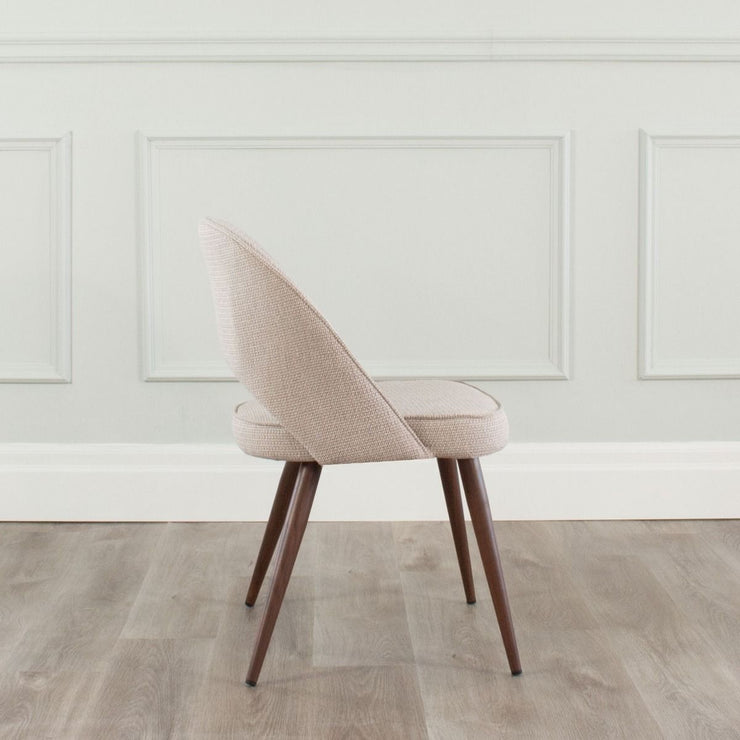 Coco Chair Fabric Wood Imprint Metal Base